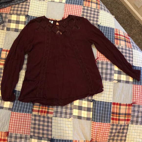 Maurices Tops - Long sleeve cut out blouse